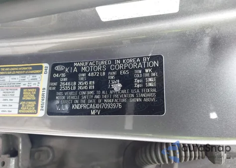 2017 Kia Sportage Sx Turbo from USA, damaged, VIN KNDPRCA6XH7093976